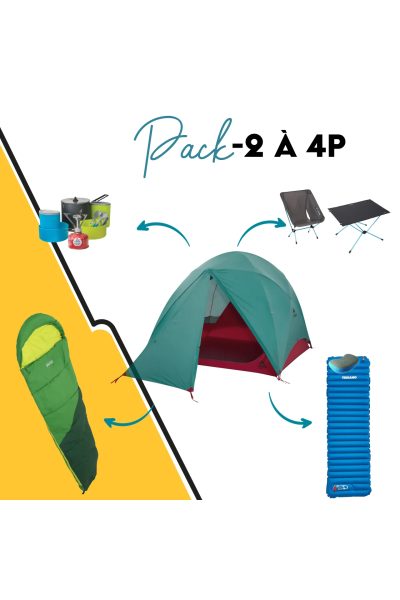 Location Pack camping Premium 2 a 4 p