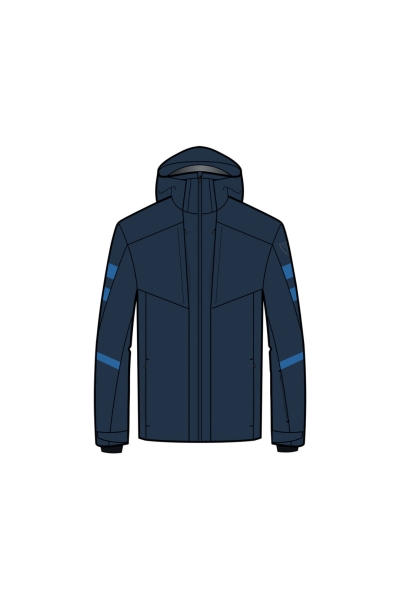 Rossignol men's ski jacket rental with jkt function dark navy details (2)